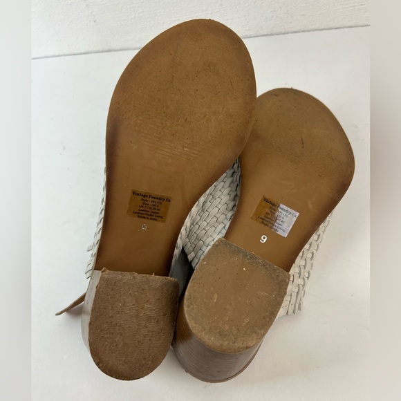 Vintage Foundry Co Woven Leather Florence Heel Sandals, 9